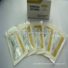 Suture de polyglactine absorbable synthétique